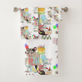 Badhanddoeksets, Happy Birthday Possum cake Bad Handdoek (Insitu)