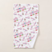 Badhanddoeksets, Happy Birthday Vieren Roze Bad Handdoek (Handdoek)