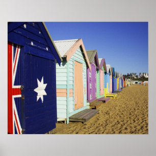 Badhokjes, Middle Brighton Beach, Port Poster