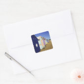 Badhokjes, Middle Brighton Beach, Port Vierkante Sticker (Envelop)