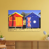 Badhokken, Middle Brighton Beach, Port 2 Canvas Afdruk (Insitu (Woonkamer))