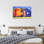 Badhokken, Middle Brighton Beach, Port 2 Canvas Afdruk (Insitu (Slaapkamer))