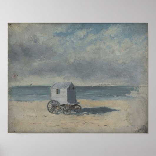 Badhuis op het strand (1876) James Ensor Poster (Voorkant)