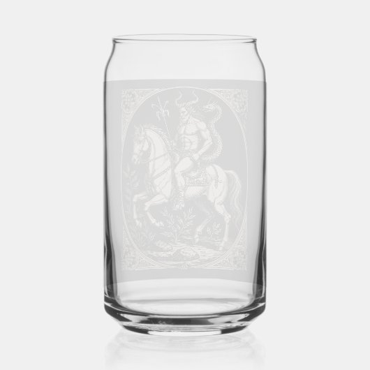 Badin Demonen Krijger Majesteit Blikvorm Glas (Voorkant)