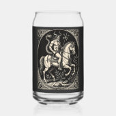 Badin Demonen Krijger Majesteit Blikvorm Glas (Achterkant)