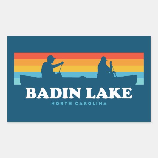 Badin Lake North Carolina Canoe Rechthoekige Sticker (Voorkant)