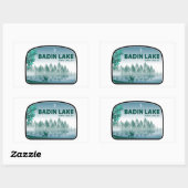 Badin Lake North Carolina Deer Rechthoekige Sticker (Vel)