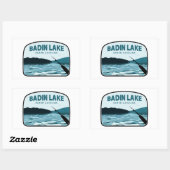 Badin Lake North Carolina Gevist Rod Rechthoekige Sticker (Vel)