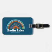 Badin Lake North Carolina Rainbow Bagagelabel (Voorkant horizontaal)