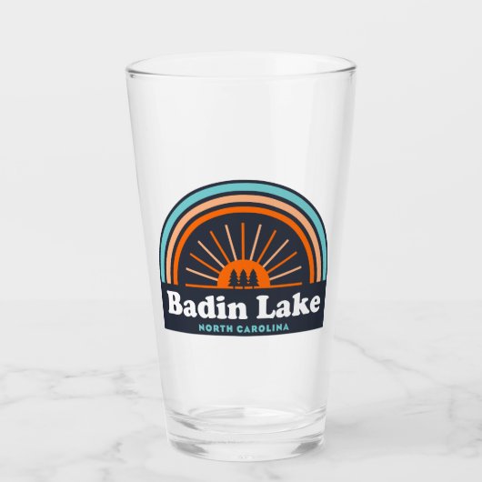 Badin Lake North Carolina Rainbow Glas (Voorkant)