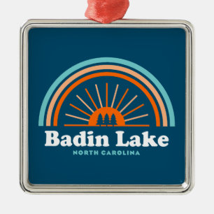 Badin Lake North Carolina Rainbow Metalen Ornament