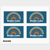 Badin Lake North Carolina Rainbow Rechthoekige Sticker (Vel)