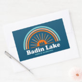 Badin Lake North Carolina Rainbow Rechthoekige Sticker (Envelop)