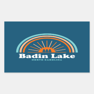 Badin Lake North Carolina Rainbow Rechthoekige Sticker