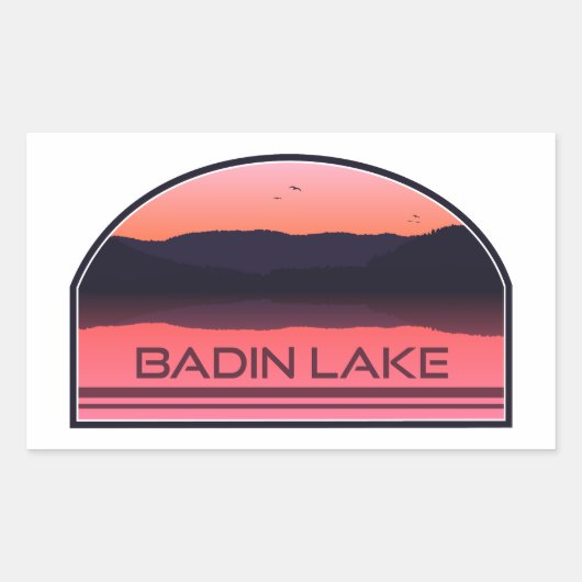 Badin Lake North Carolina Red Sunrise Rechthoekige Sticker (Voorkant)