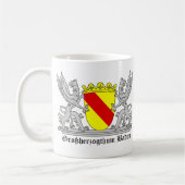 Badischer Greif mi Schrift Großherzogtum Baden Koffiemok (Links)