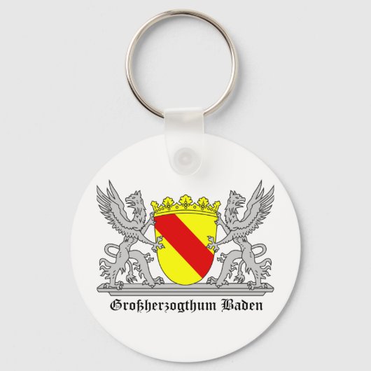 Badischer Greif mi Schrift Großherzogtum Baden Sleutelhanger (Voorkant)
