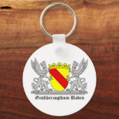 Badischer Greif mi Schrift Großherzogtum Baden Sleutelhanger (Voorkant)