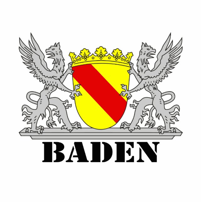 Badisches Wappen Badischer Greif mi Schrift Baden Staand Fotobeeldje (Voorkant)