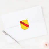 Badisches Wappen mit Schrift Ronde Sticker (Envelop)