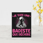 Badiste Humor I Am A Tearing Badiste Badminton Kaart (Gele Bloem)