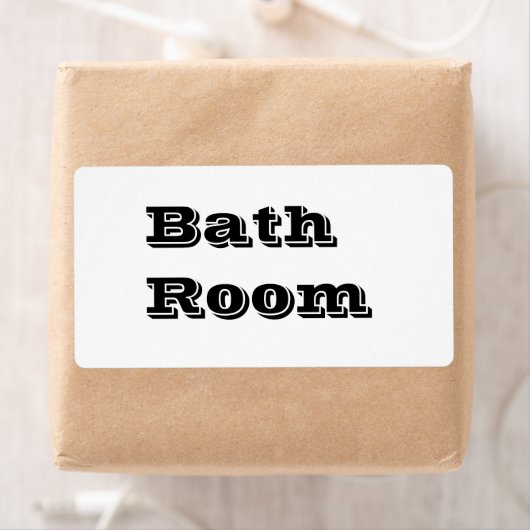 Badkamer bewegende etiketten in wit (Insitu)