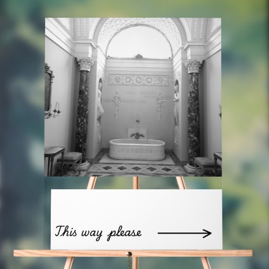 Badkamer bord met originele foto van reizen (Neutraal)