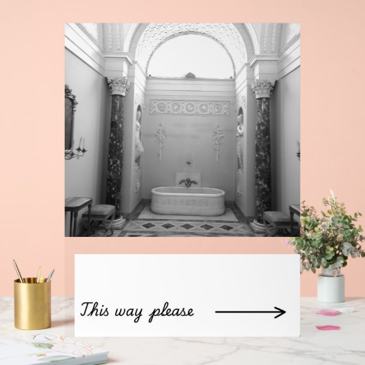 Badkamer bord met originele foto van reizen (Huwelijk)