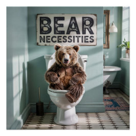 Badkamer decor grappige muur kunst toilet print perfect poster