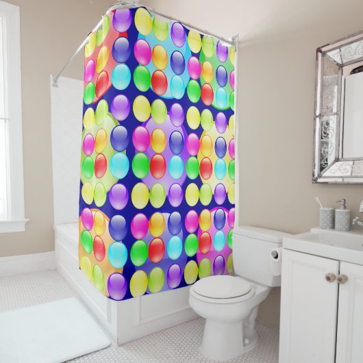 Badkamer Decoratie Kleuren - Douchegordijn (In situ)