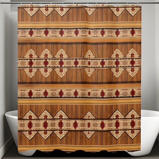 Badkamer Douche Gordijn Rustieke Horizontale Stijl