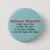Badkamer Etiquette Button (Voorkant)