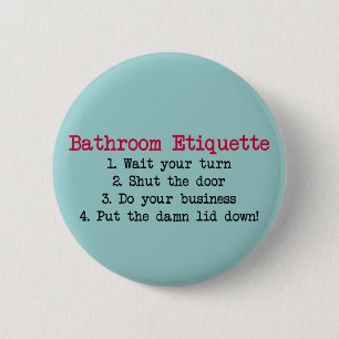 Badkamer Etiquette Button