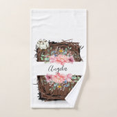 Badkamer handdoek Floral Uil (Handdoek)