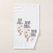 Badkamer Handdoek Kat, Kitten en Chimes (Handdoek)