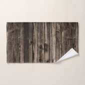 Badkamer handdoek rustiek hout donker (Handdoek)