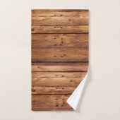 Badkamer handdoek rustiek hout Sinaasappel (Handdoek)