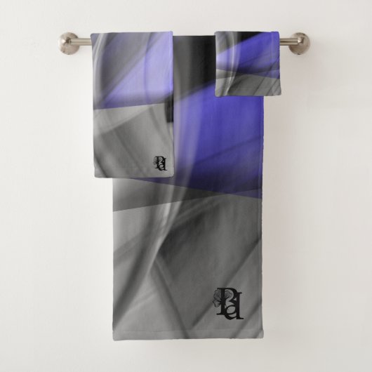 Badkamer Handdoek Set Abstract Huis Lavendel Viole (Insitu)