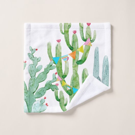 Badkamer Handdoek Set Boho Llama Bohemian Cacti De (Wasdoekje)