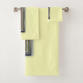 Badkamer handdoek set gele achtergrond (Insitu)