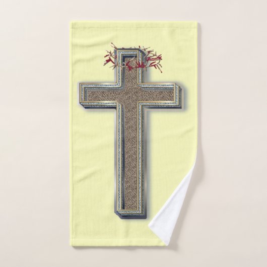 Badkamer handdoek set gele achtergrond (Handdoek)