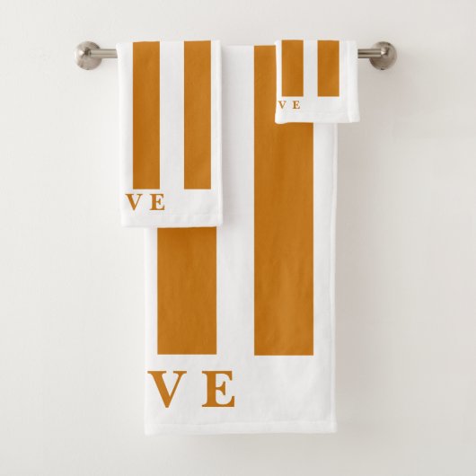 Badkamer Handdoek Set - Sinaasappel&Wit (Insitu)