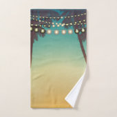 Badkamer handdoek set strand zonsondergang palmboo (Handdoek)