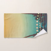 Badkamer handdoek set strand zonsondergang palmboo (Handdoek)