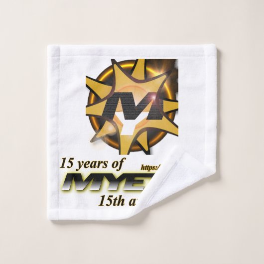 Badkamer handdoek Set van MYETV - 15 jaar (Wasdoekje)