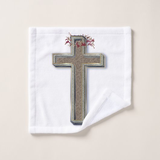 Badkamer handdoek set witte achtergrond (Wasdoekje)