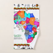 Badkamer handdoek sets Afrikaanse kaart (Handdoek)