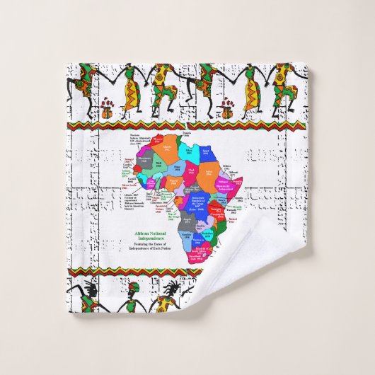 Badkamer handdoek sets Afrikaanse kaart (Wasdoekje)