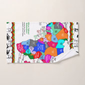 Badkamer handdoek sets Afrikaanse kaart (Handdoek)