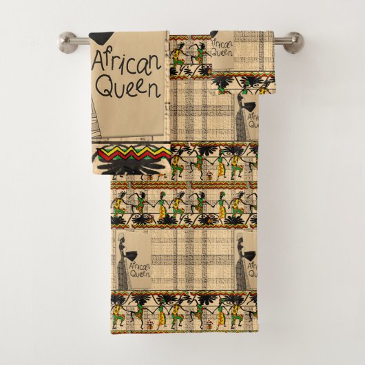 Badkamer handdoek sets Afrikaanse Koningin (Insitu)